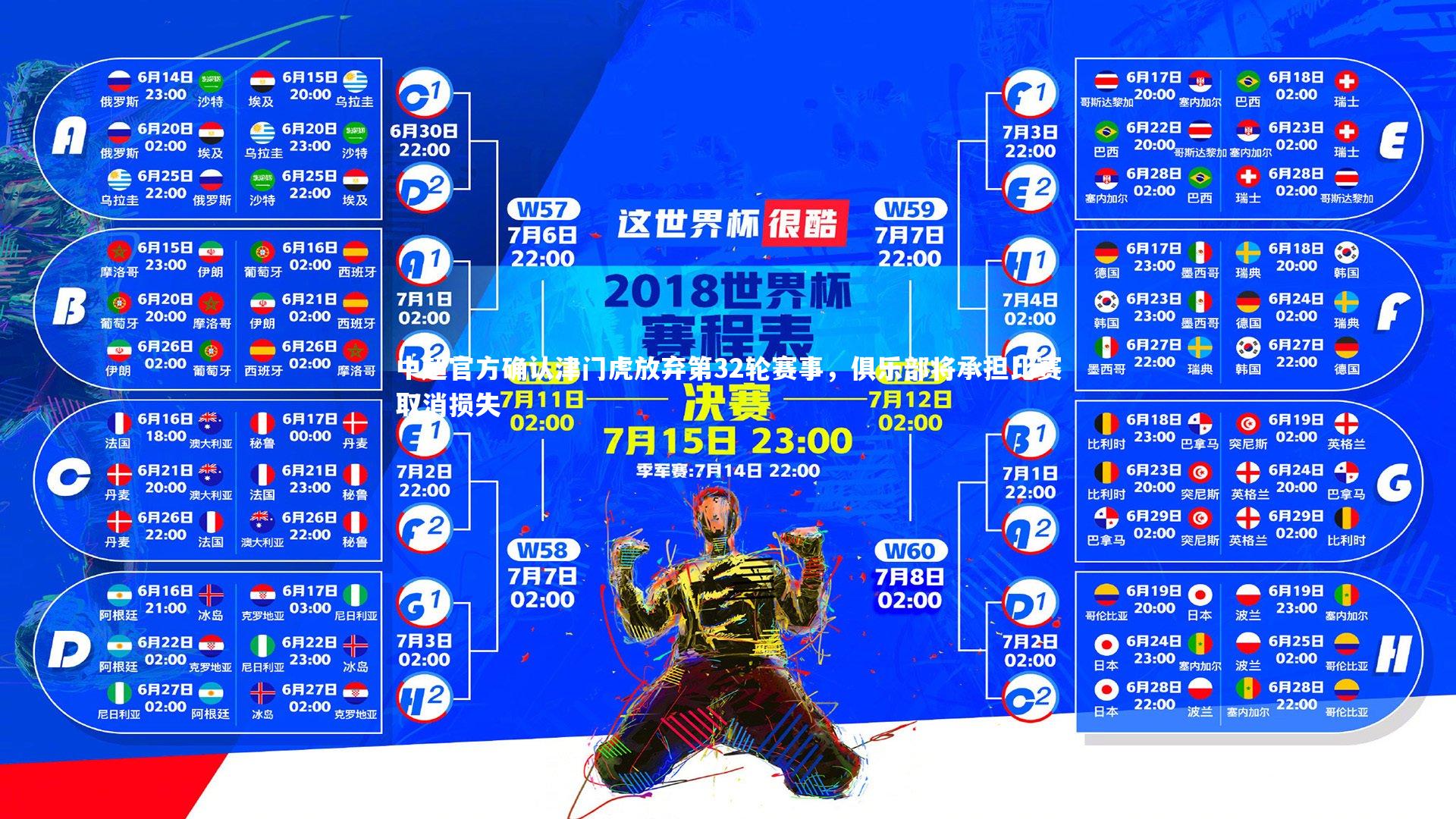 B体育官方网站：中超官方确认津门虎放弃第32轮赛事，俱乐部将承担比赛取消损失